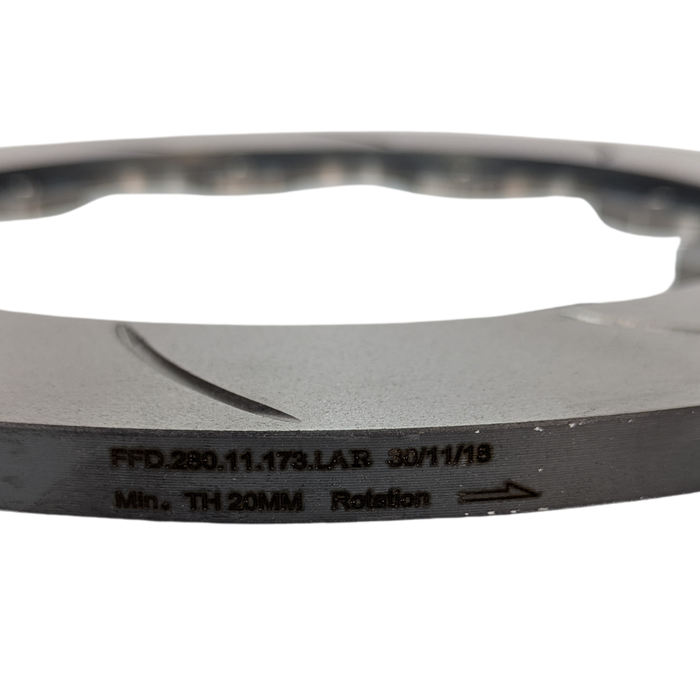 FFD.280.11.173.LAL/R | Forza Solid Flat Slotted Discs 280x11mm 173mm PCD (Pair)