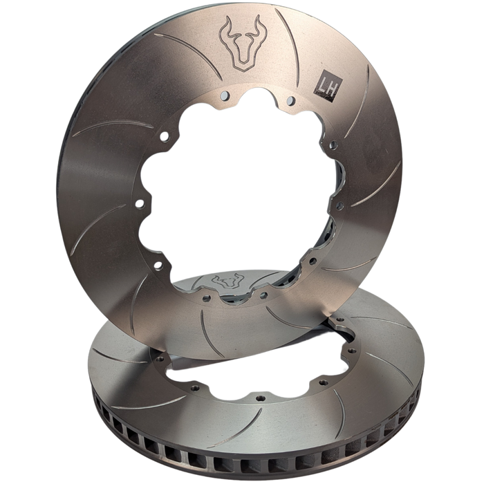 Forza Slotted Flat Discs 390x32.8mm direct replacement for Brembo 09.B386.13 (Pair)