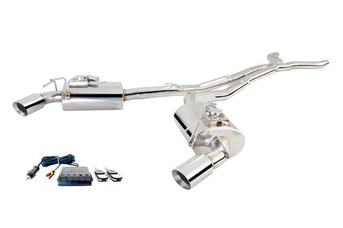 XForce Dual 3" Stainless Steel Varex Valved Cat Back Exhaust System Chevy Camro 2010 - 2015